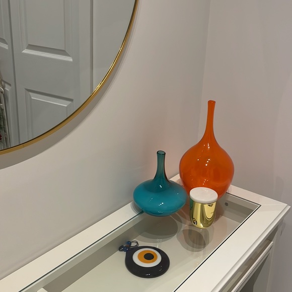 Orange glass bottle - Picture 2 of 2